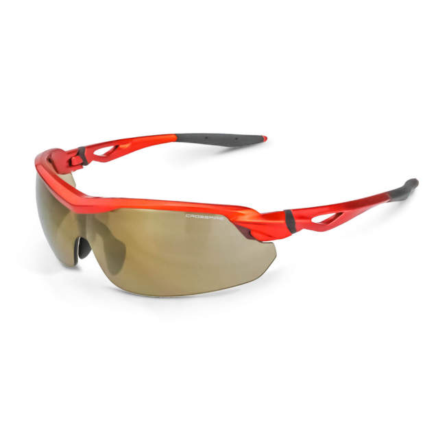 39812 Cirrus Safety Glasses Orange Frame Gold Mirror Lenses