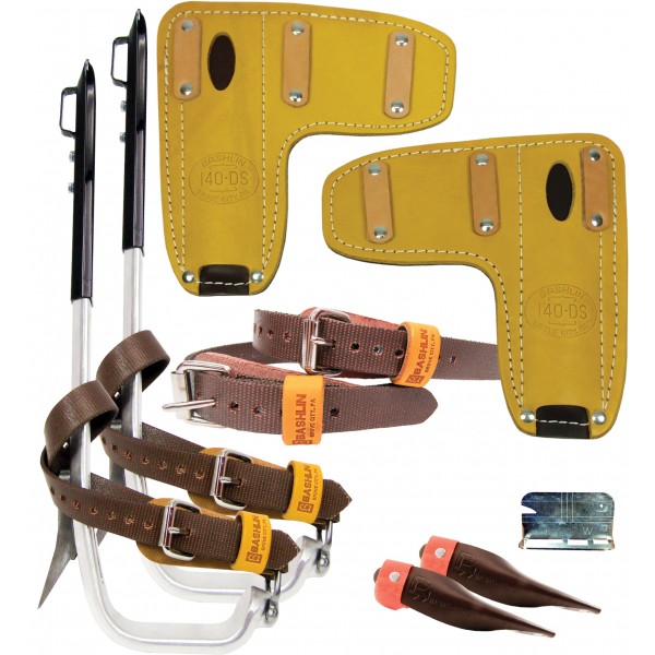Bd14B-5N Bashlin Complete Set Natural Aluminum Alloy Climbers (Retooled)