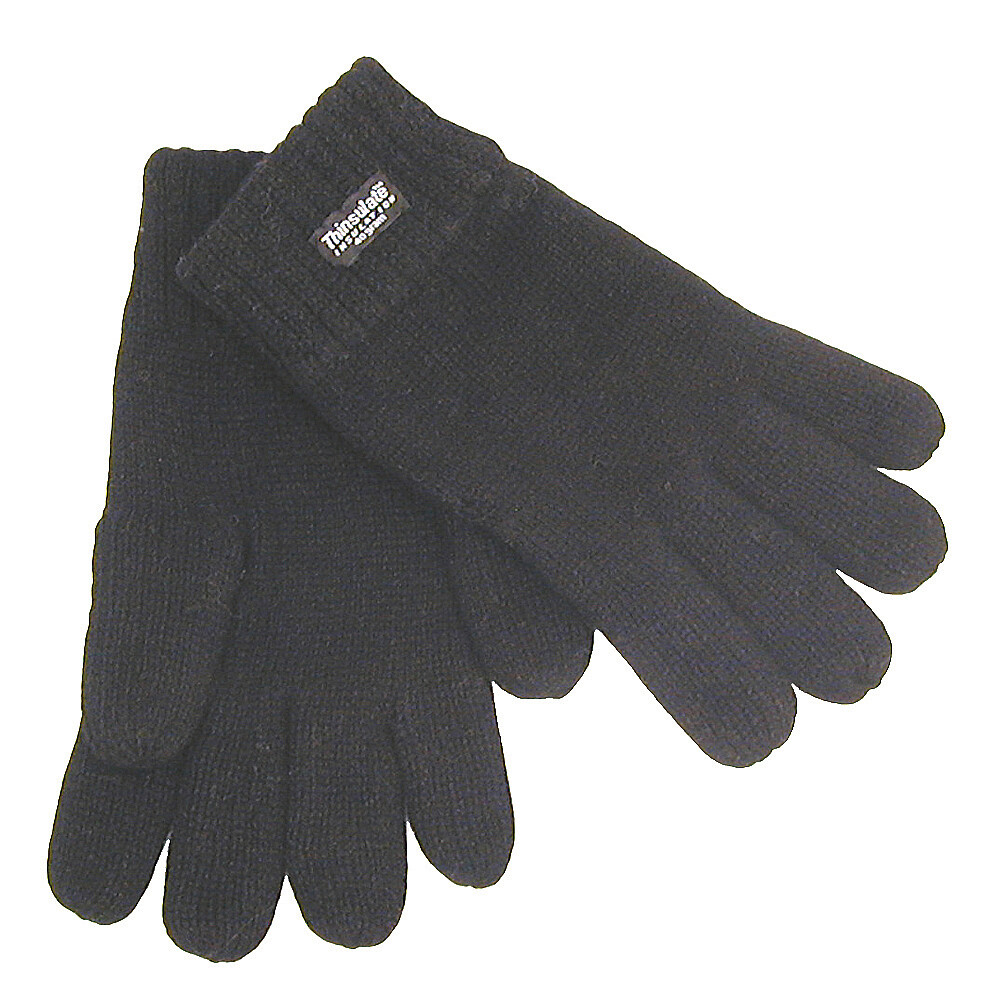 Black Ragg Wool Gloves 44100