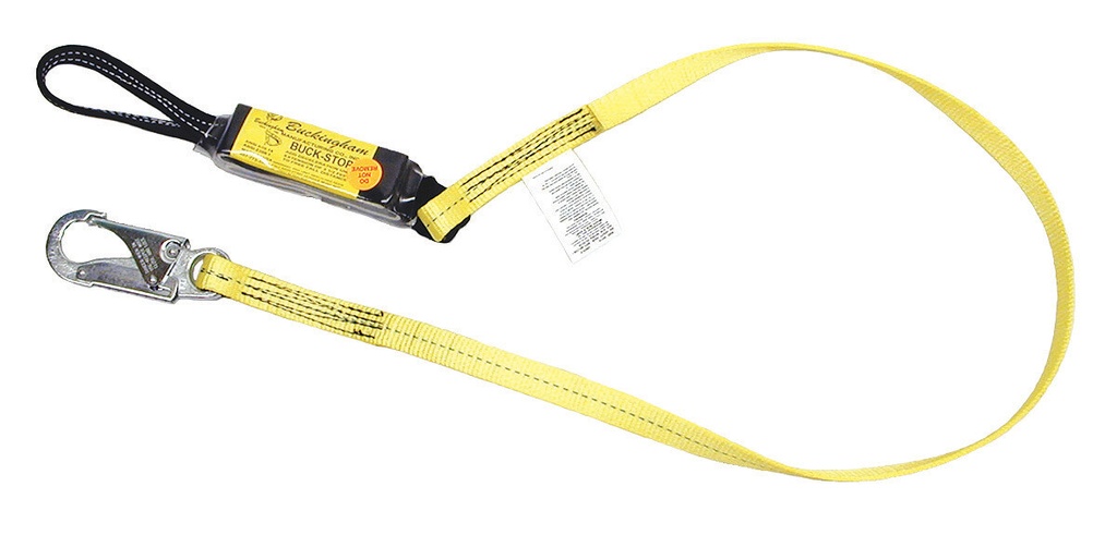 Buckingham-The Buck Stop 6 Shock Absorbing Lanyard 54V116S1 For Web Loop Dorsal Attachment