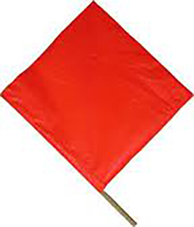 Eastern Metal-Red Vinyl Frv118-24 Warning Flag