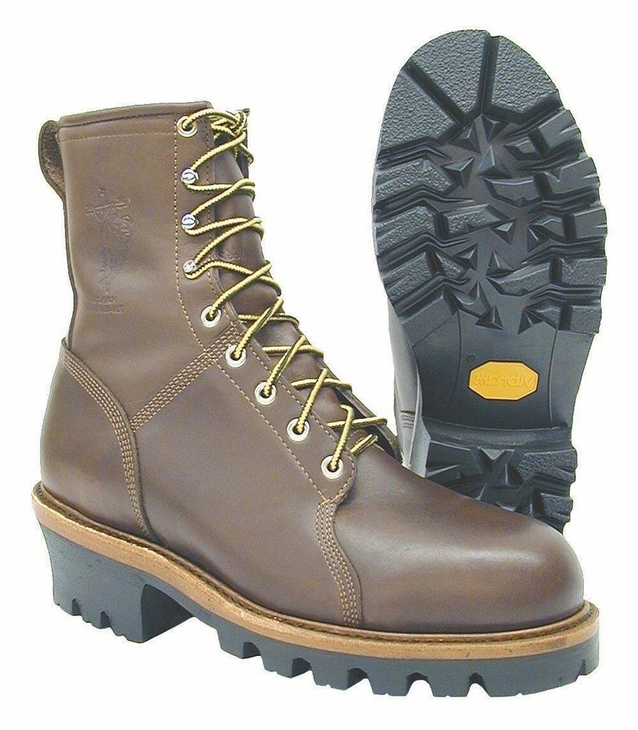 Hall's 668 7" Brown Steel Toe Eh Lineman Boots, Made In The USA. Discontinued
