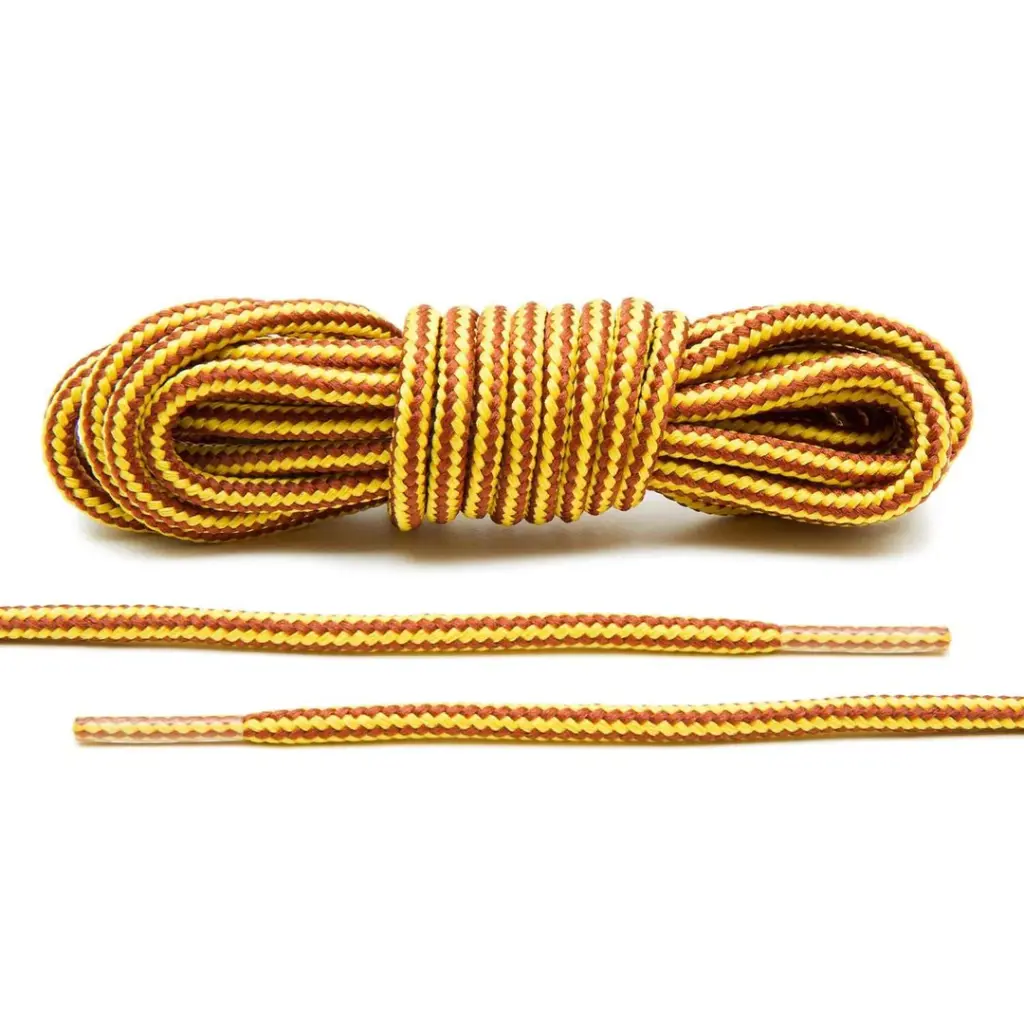 Hall's-Yellow & Brown Taslan Long Wearing 120" Shoe Laces For 14" & 16" Boots NL18