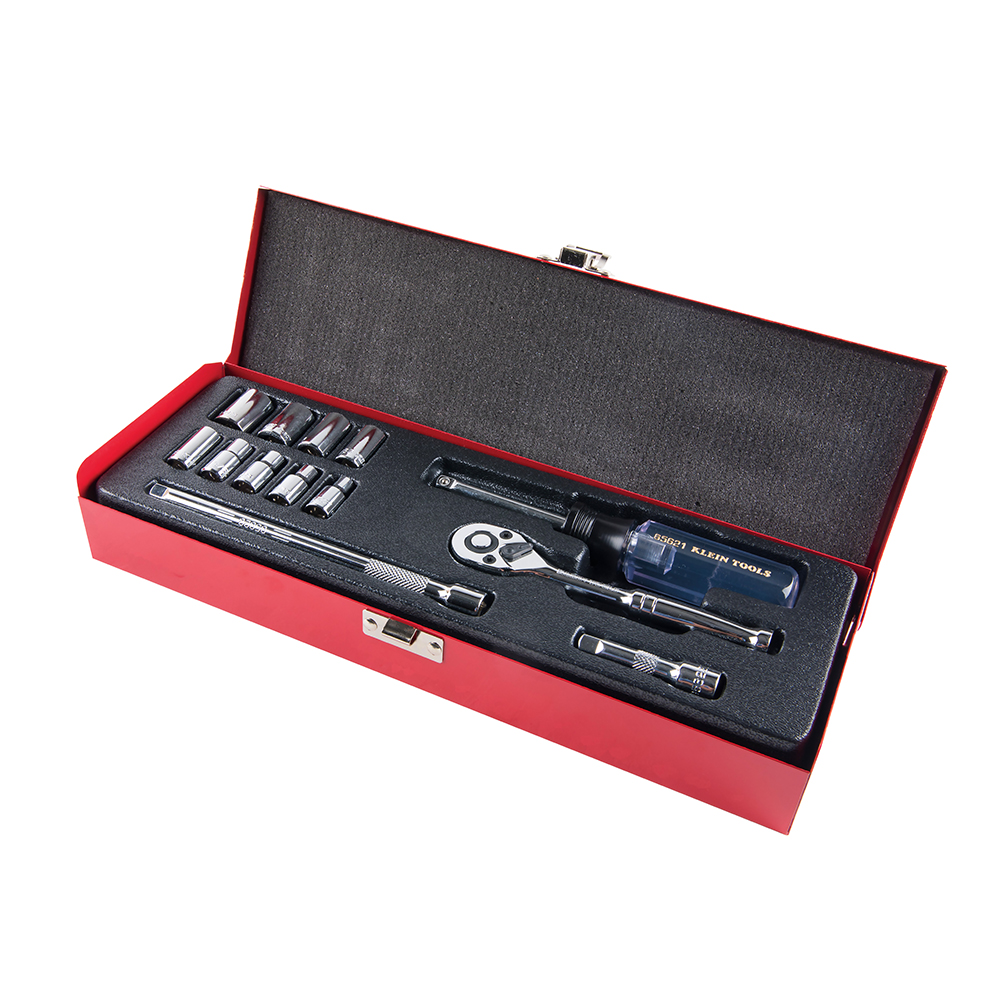 Klein 1/4-Inch Drive Socket Wrench Set, 13-Piece 65500