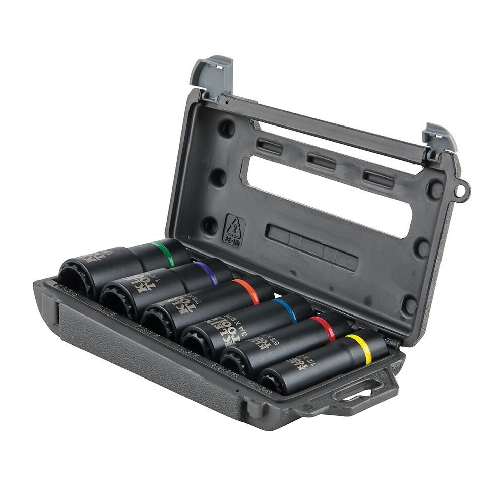 Klein-2-In-1 Impact Socket Set, 12-Point, 6-Piece
