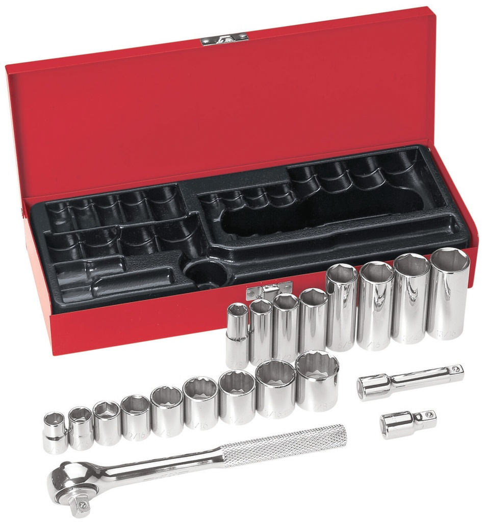 Klein-20 Piece 3/8 Inch Drive Socket Wrench Set