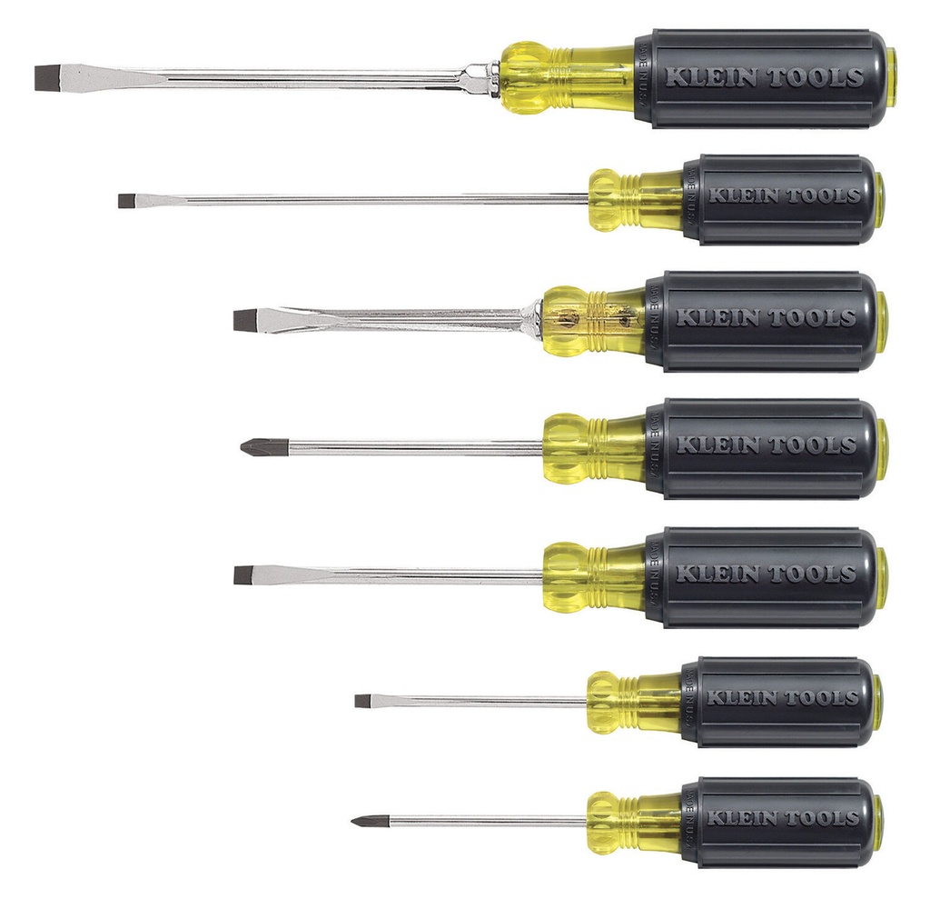 Klein-7 Piece 85076 Cushion Grip Screwdriver Set
