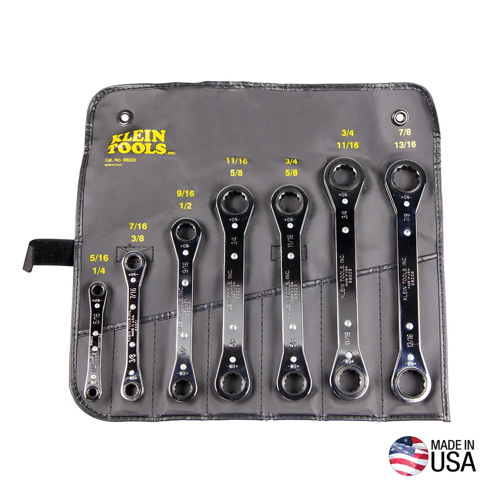 Klein-7-Piece 68222 Ratcheting Box Wrench Set