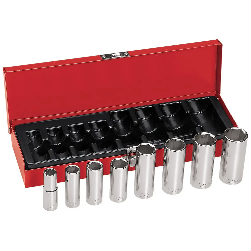 Klein-8 Piece 3/8 Inch Drive Deep Socket Set