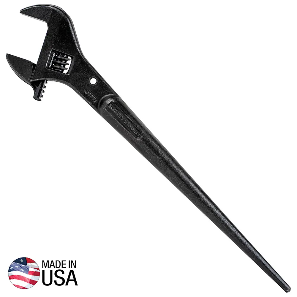 Klein-Adjustable Spud Wrench, 16-Inch, 1-5/8-Inch, Tether Hole