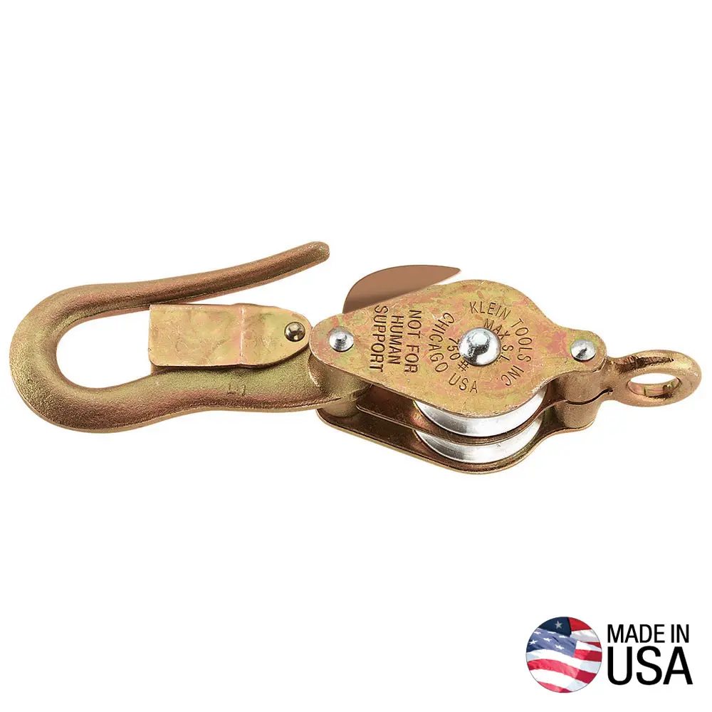 Klein-Block H268 With Eye To Splice Line To Block And Rope Tie Off, Nose Extends Over Keeper