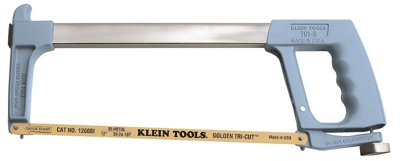 Klein-Dual-Purpose Hacksaw With Golden Tri-Cut 3-In-1 Blade