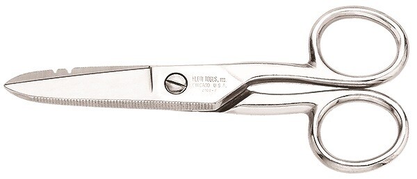 Klein-Electrician’S Scissors 2100-7 With Stripping Notches
