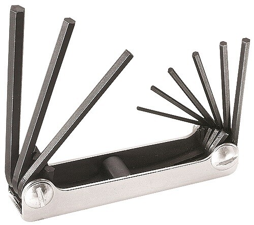 Klein-Folding Hex Key Set, 9-Key, SAE Sizes