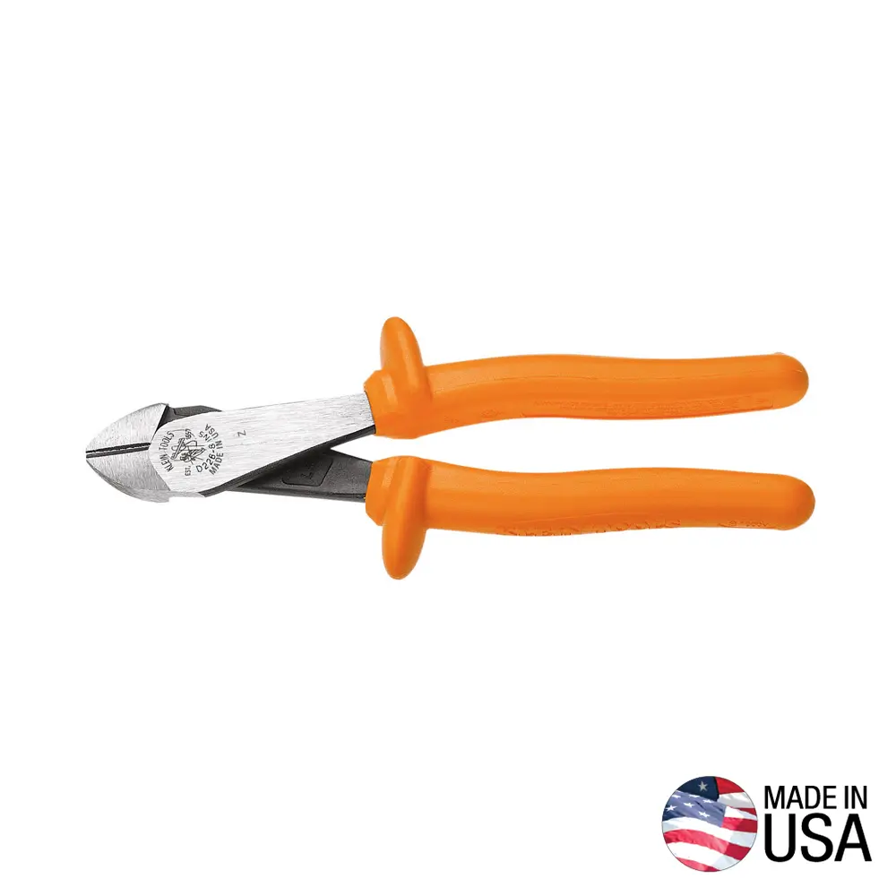 Klein-Diagonal Cutting Pliers, Insulated, Heavy-Duty, 8-Inch
