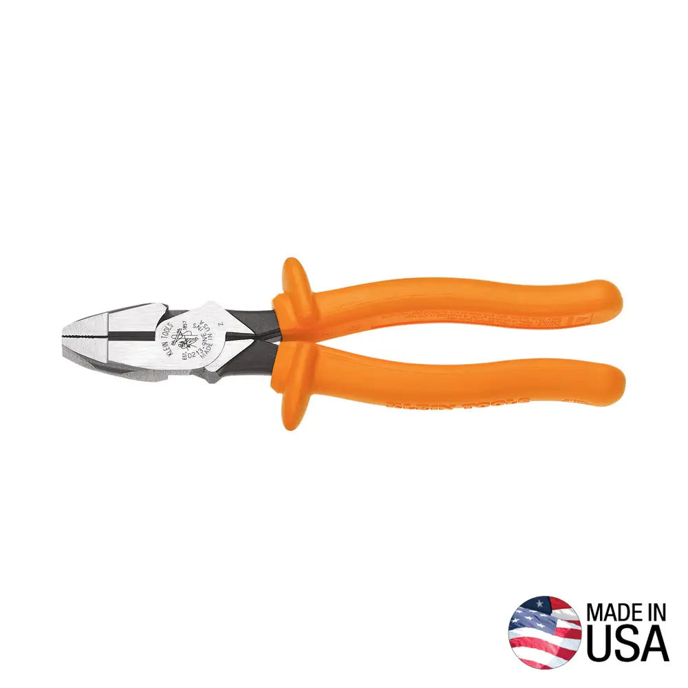 Klein-Insulated D213-9Ne-Ins High Leverage Side Cutting Pliers