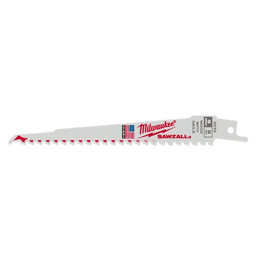 SAWZALL® Nail Embedded Wood Blades (5Pk) 6"