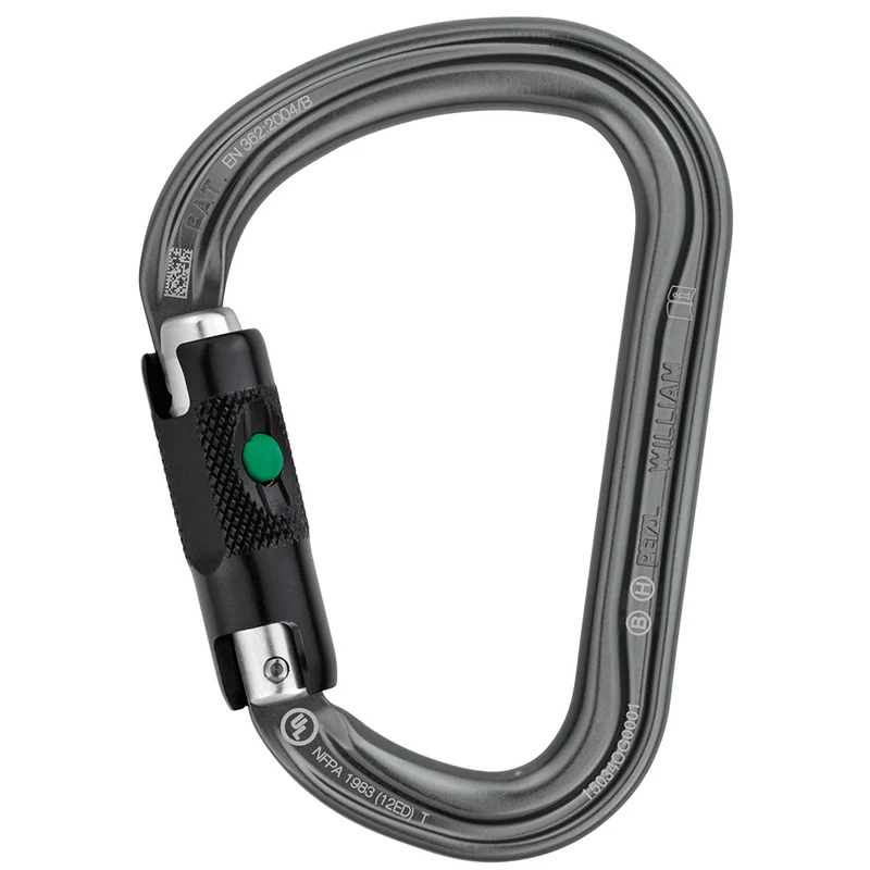 Petzl-Asymmetrical Aluminum M34ABL Carabiner With AM'D Ball-Lock