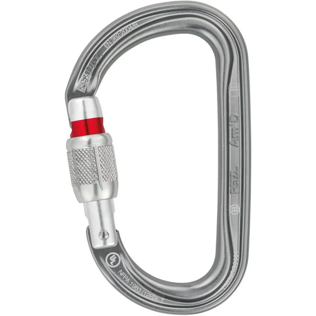 Petzl-Asymmetrical Aluminum M34ASL Carabiner With Am'D Screw Lock