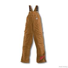 Carhartt Brown Duck Quilt Lined R41Brn Bib Overalls