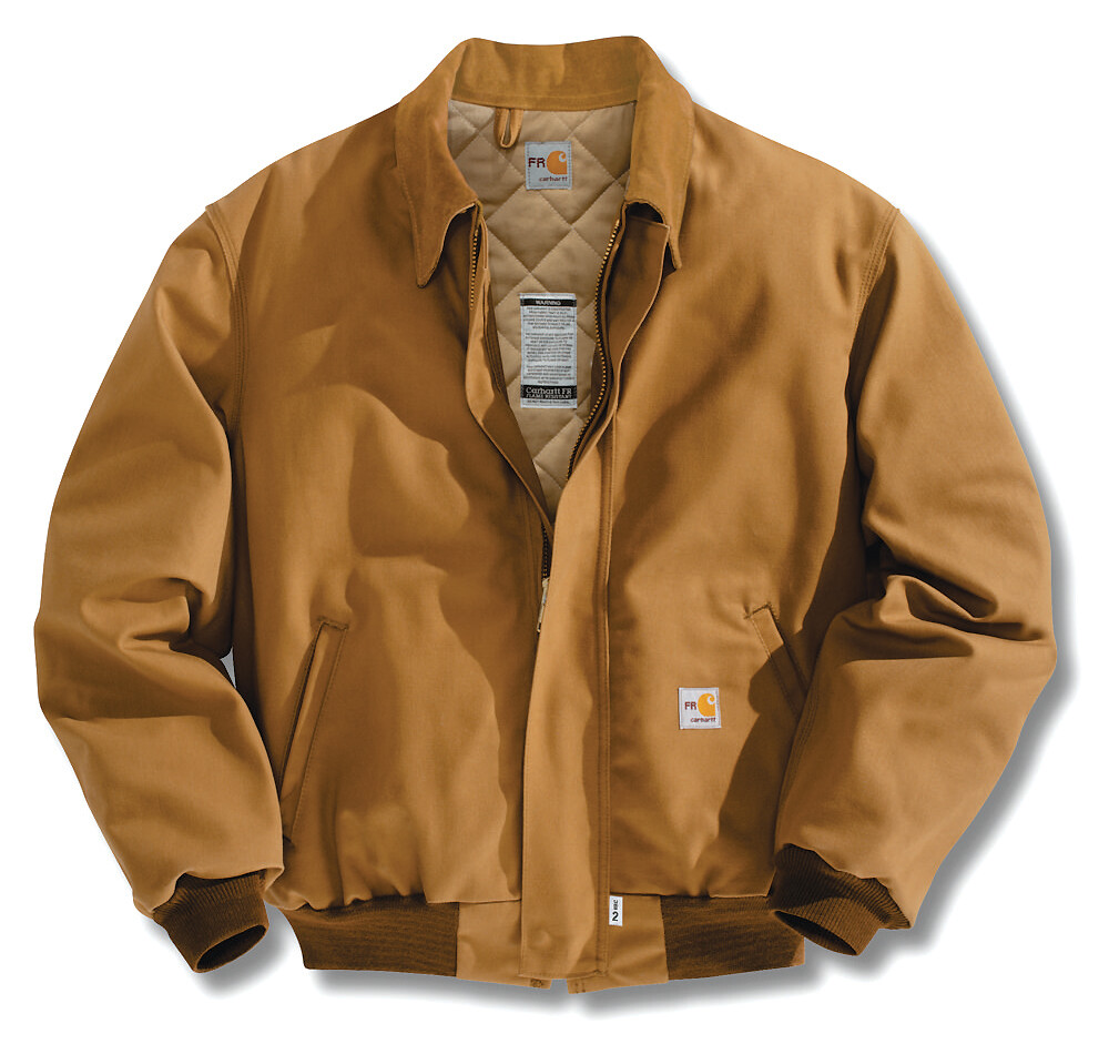 Carhartt Flame Resistant 101623-211 Quilt Lined Duck Bomber Jacket Discontinued