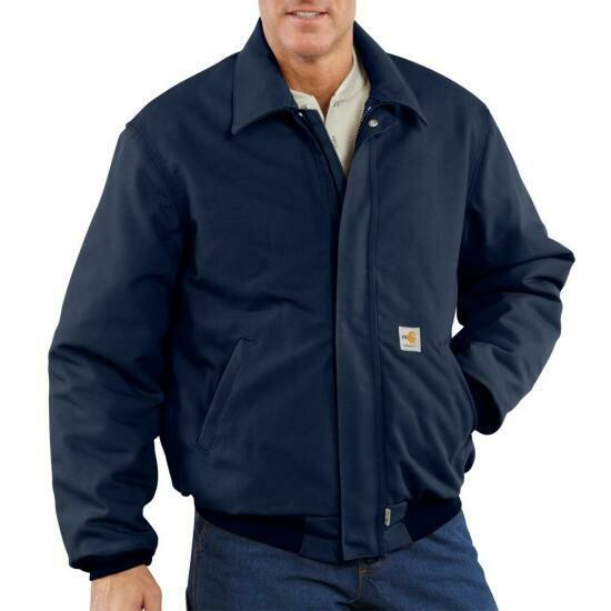 Carhartt Flame Resistant 101623-410 Quilt Lined Duck Bomber Jacket Discontinued