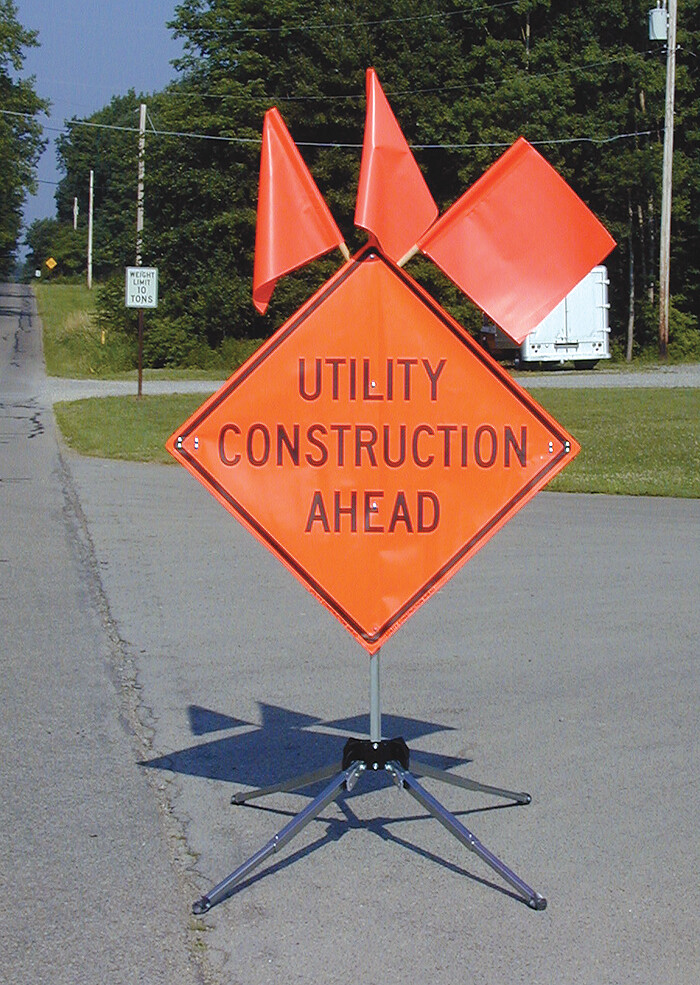 Eastern Metal-C102 & C902 Compact Stands For 36" & 48" Roll-Up C-Signs