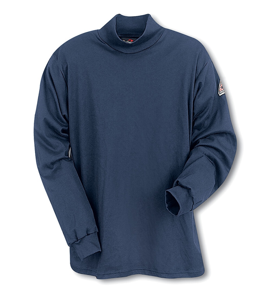 Flame Resistant Tagless Mock Turtleneck By Bulwark Sek2Nv