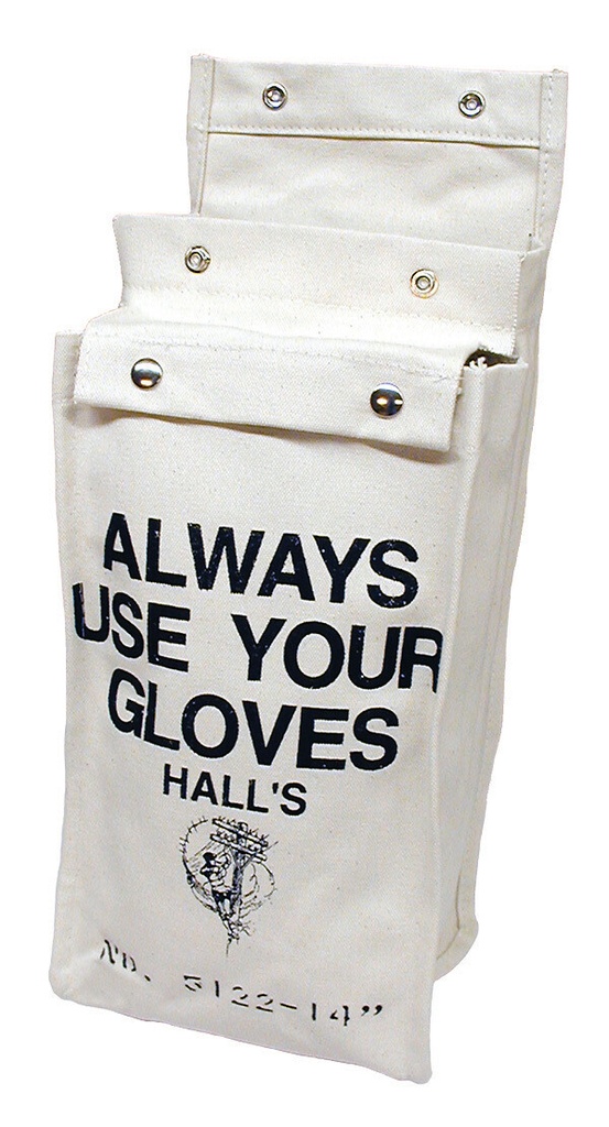 Hall's-Hall’S Two Pocket 5122 Rubber Glove Bags 5122-14, 5122-16, & 5122-18