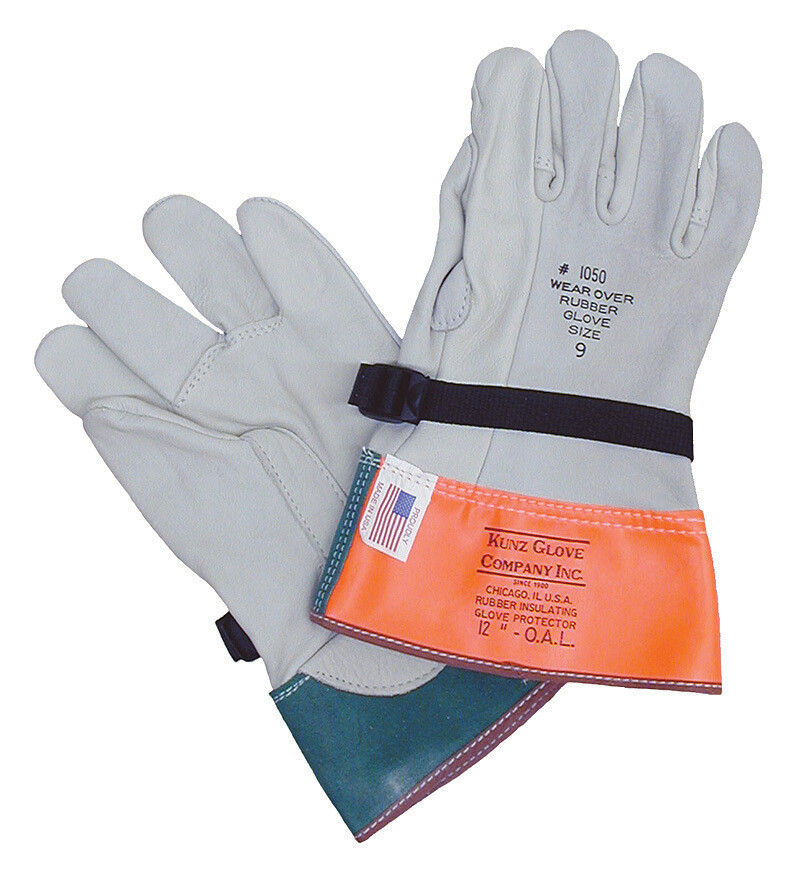 Kunz 12″ 1050-3 Leather Protectors For Rubber Gloves