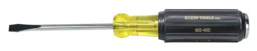 Klein-Round 605 Series Heavy Duty Shank Cushion Grip Screwdrivers With Cabinet Tip