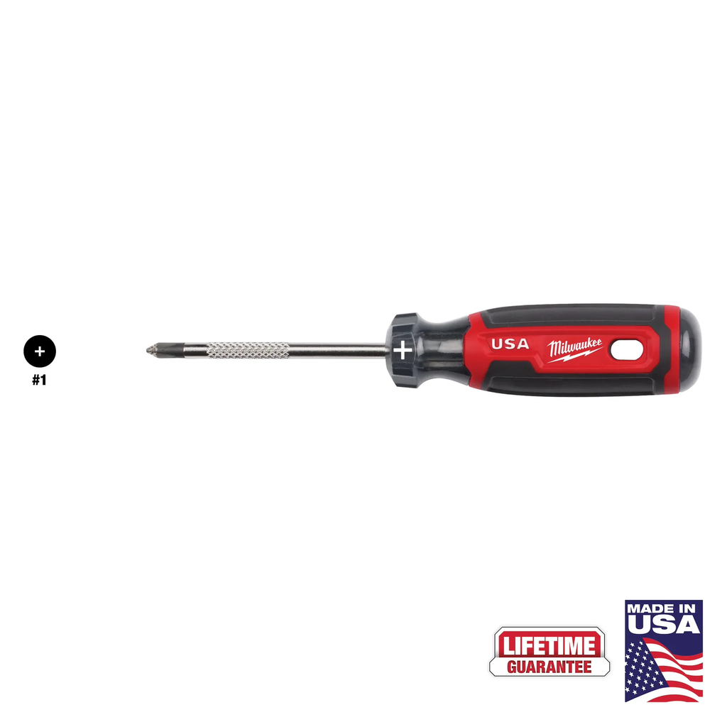 Milwaukee Cushion Grip Phillips Screwdrivers (Usa) Mt201, Mt202, Mt203,& Mt204