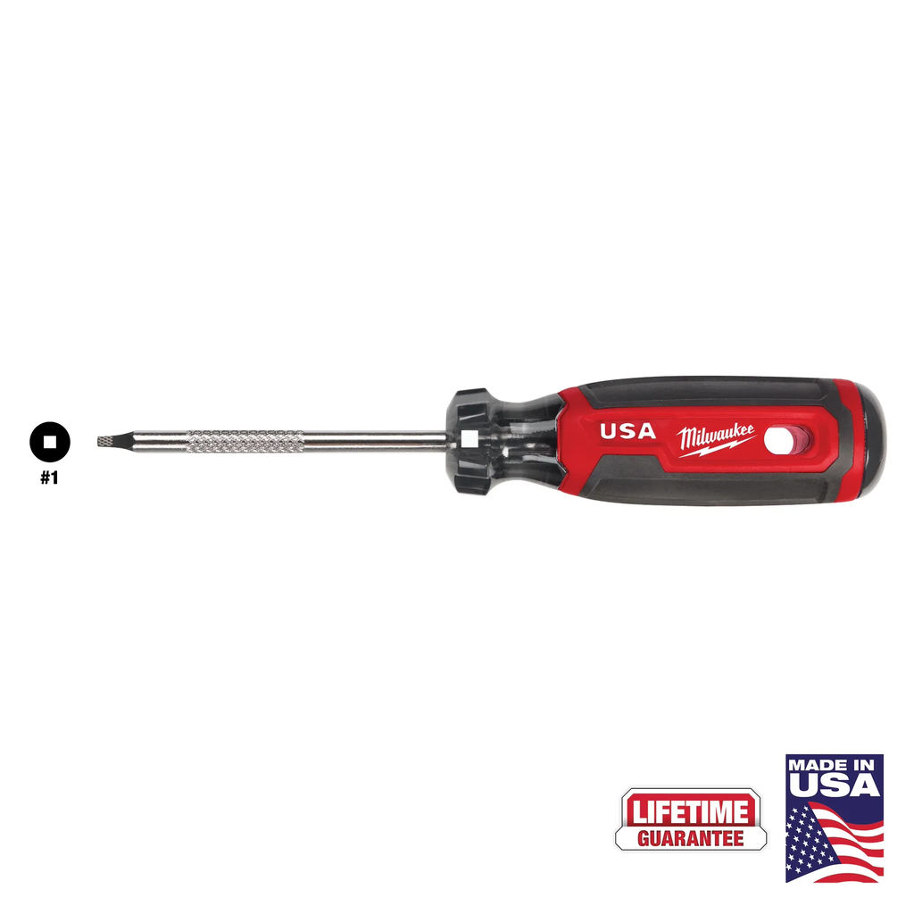 Milwaukee Cushion Grip Square Tip Screwdrivers (Usa) Mt217, Mt218,& Mt219
