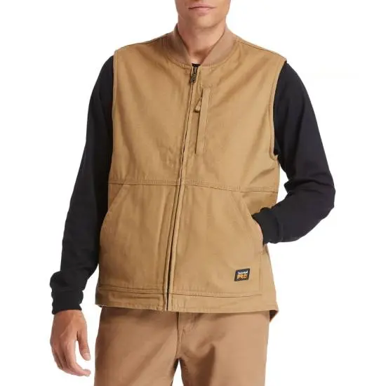 Men's Timberland Pro ® Dark Wheat Gritman Lined Canvas Vest A1Vbf-D02