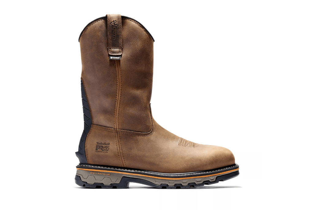 A24BH Men's Timberland Pro® True Grit Waterproof Square Composite Toe Pull-On Boots