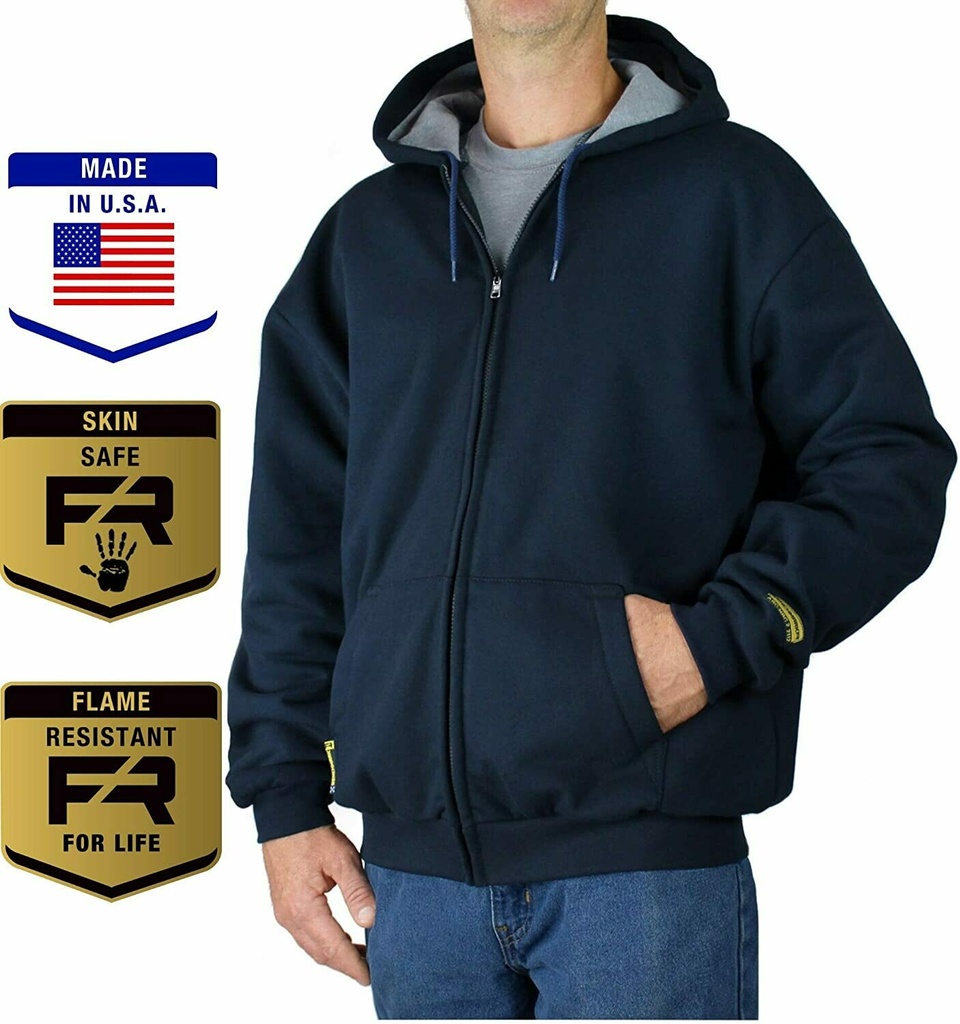Benchmark Fr Lineman Crest Hooded Zip Up Sweatshirt 3025FRN