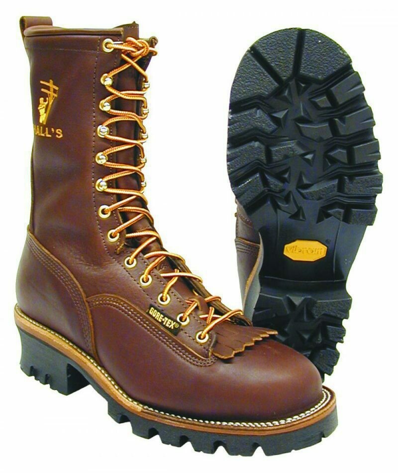 Boots-Hall's 356W 10" Waterproof Patch Lineman Boot, Manufactured In The USA.
