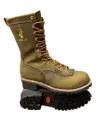 Boots-Hall's Exclusive 720W 10" Waterproof Composite Toe Patch Lineman Boot (Crazy Horse Brown), Manufactured In The USA.