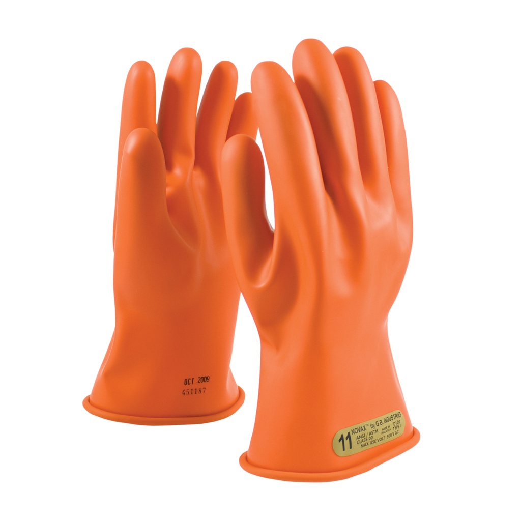 Novax® Orange Class 00, 11" Rubber Insulating Gloves 147-00-11