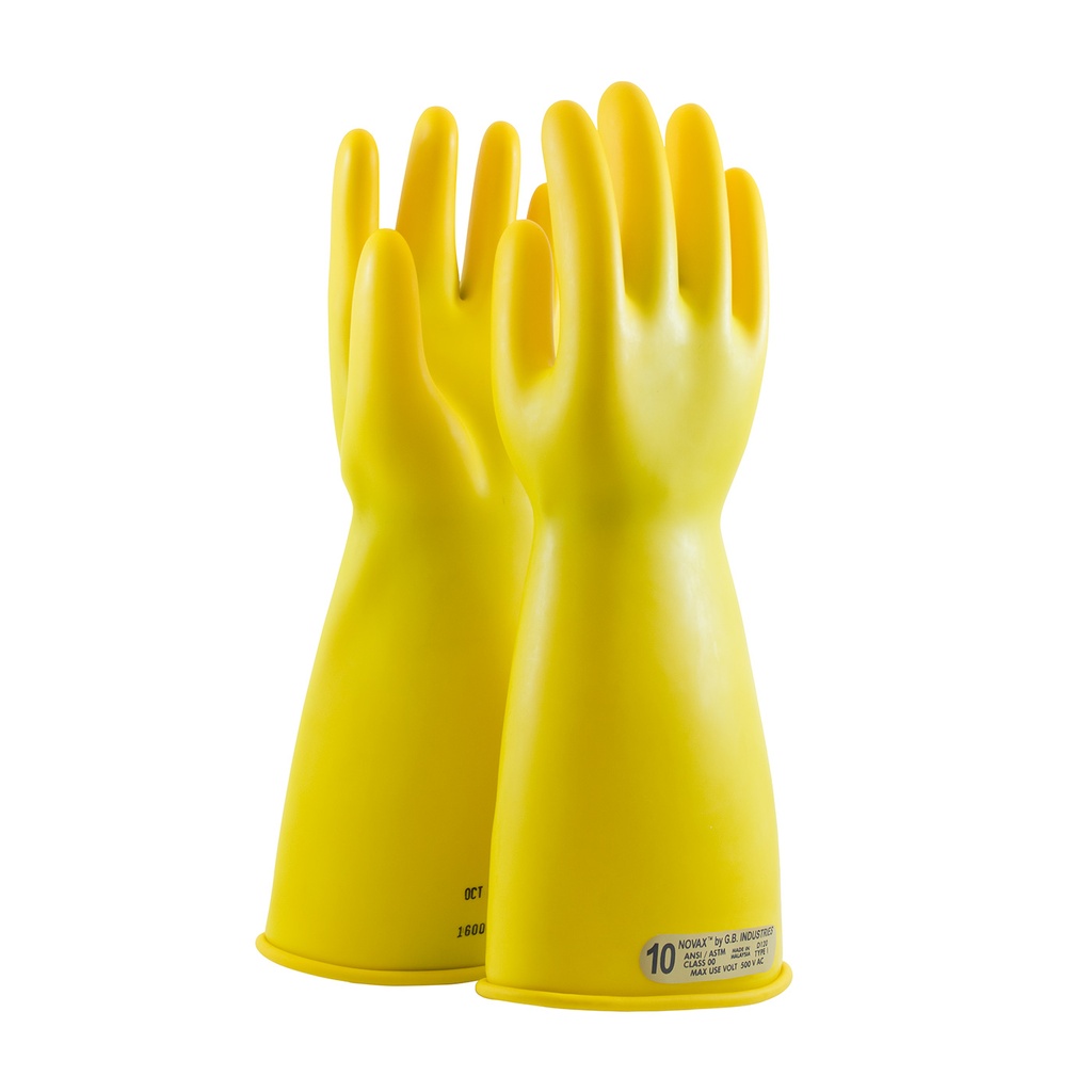 Novax® Yellow Class 00, 14" Rubber Insulating Gloves 170-00-14