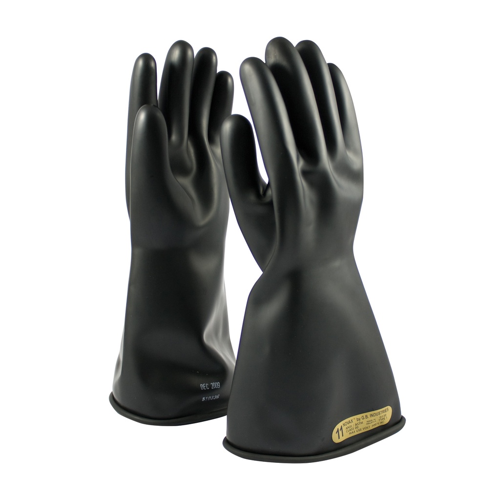 Novax®Black Class 00, 14" Rubber Insulating Gloves 150-00-14