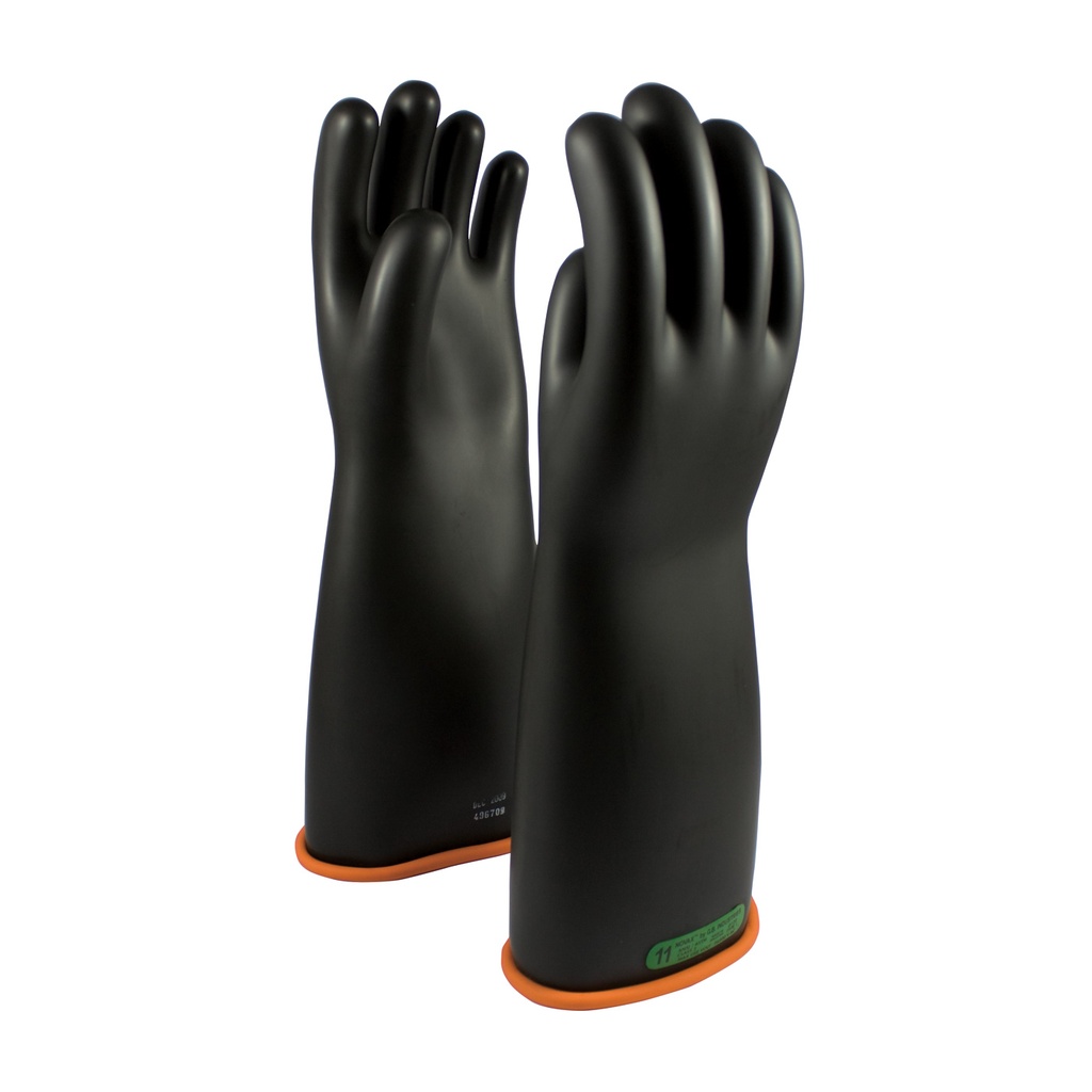Novax®Black/Orange Class 4, 18" Rubber Insulating Gloves 155-4-18
