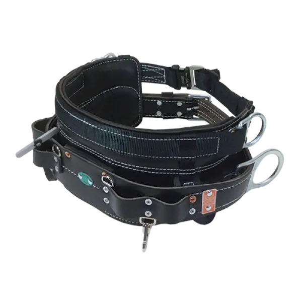 Q88Gx4Dcc Bashlin Leather Labrador "Amigo" 4 D-Ring Body Belt Quick Connect