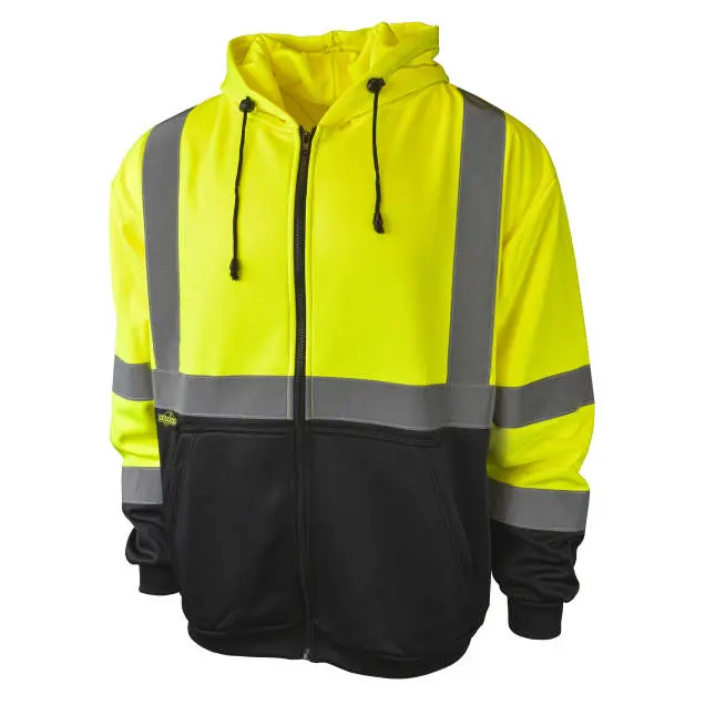 Radians Sj01B-3 Class 3 Color Blocked Hooded Sweatshirt