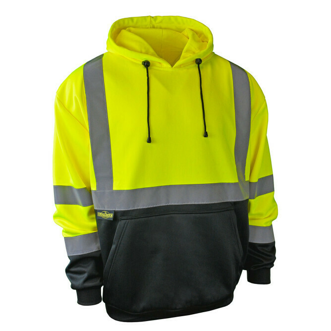 Radians Sj02B-3 Class 3 Color Blocked Hooded Sweatshirt