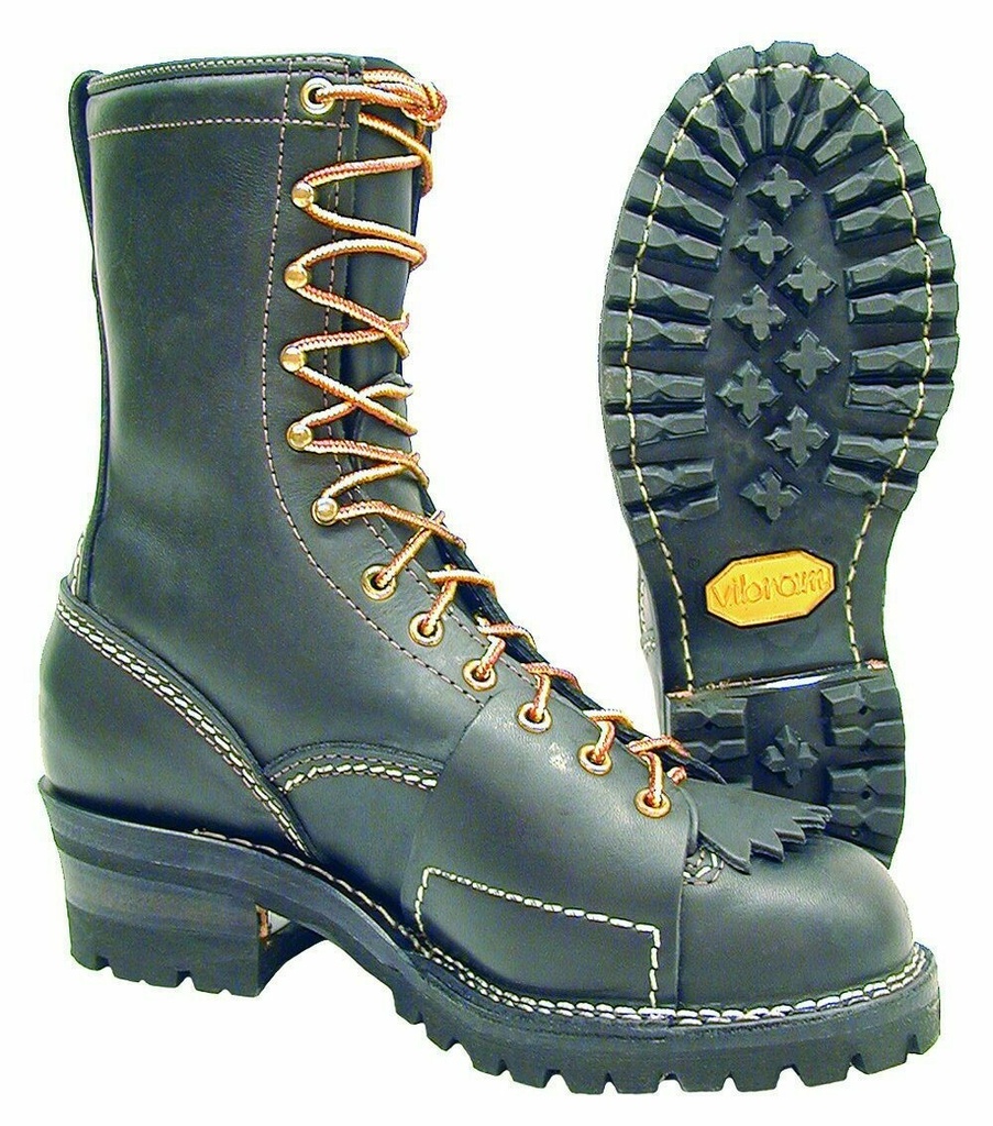 Boots-West Coast 9710-100 10 Black Highliner™ Lace-To-Toe Lug Sole Lineman Boot