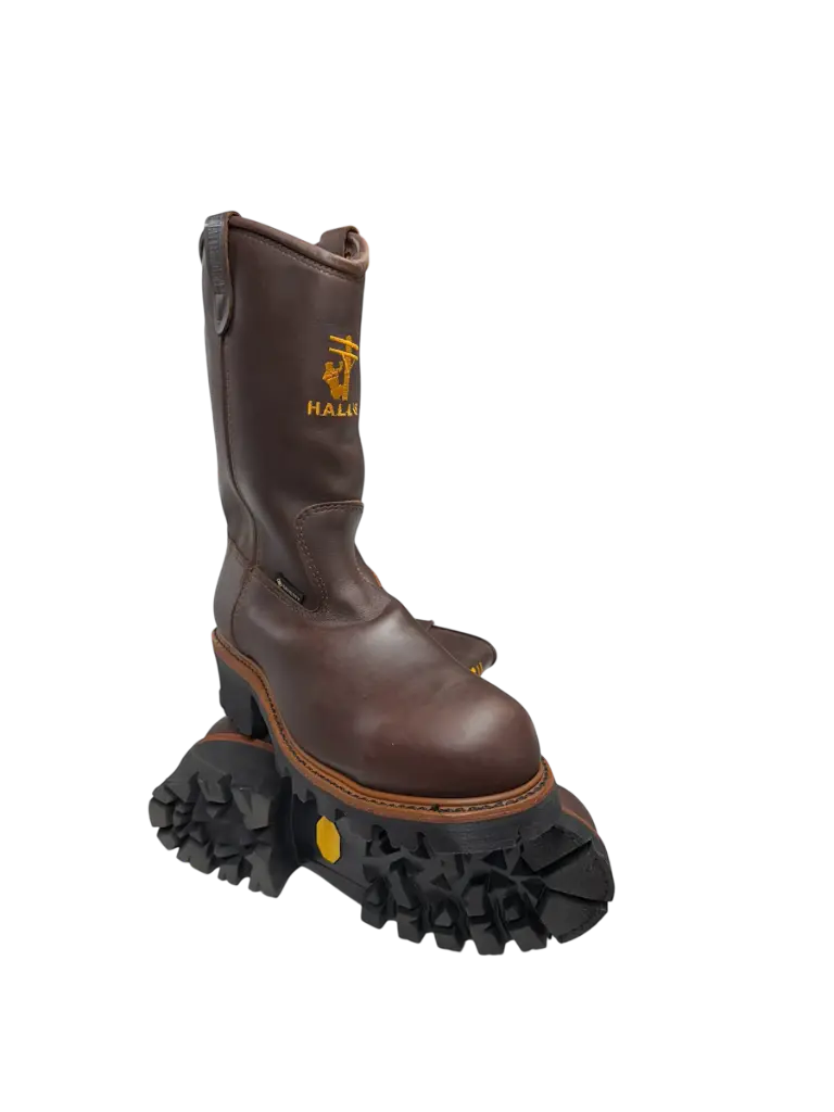Hall’s 620W 12″ Waterproof Composite Toe Wellington Lineman Boot, Manufactured in the USA.