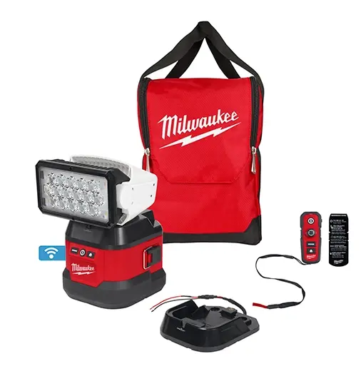 Milwaukee® M18™ Utility Remote Control Search Light w/ Portable Base
