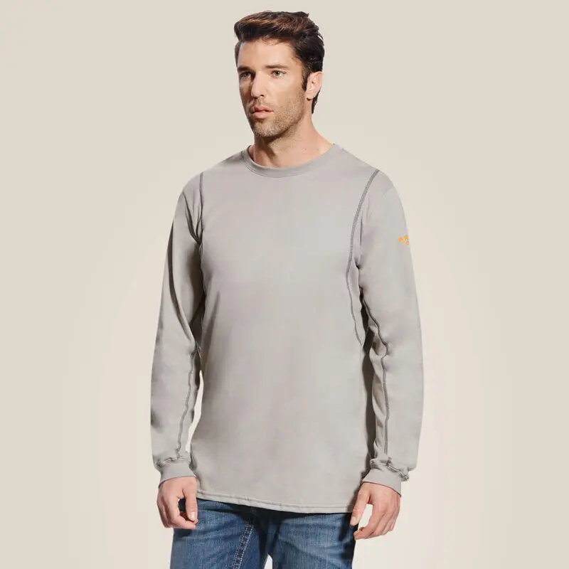 ARIAT-FR AC Crew T-Shirt Silver Fox