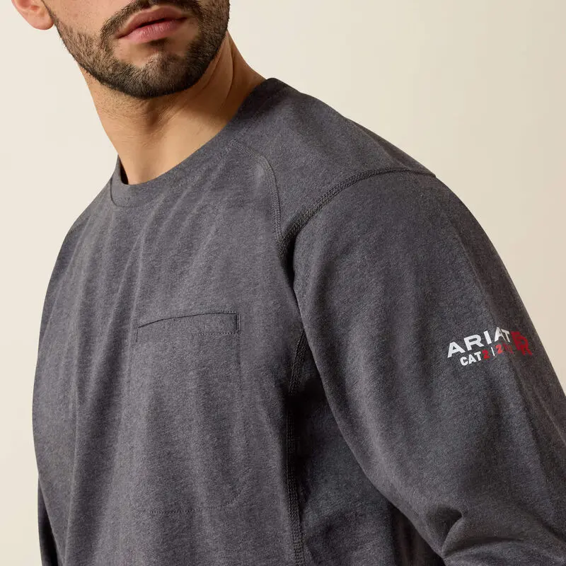 Ariat-FR Air Life on the Line Graphic Top Charcoal